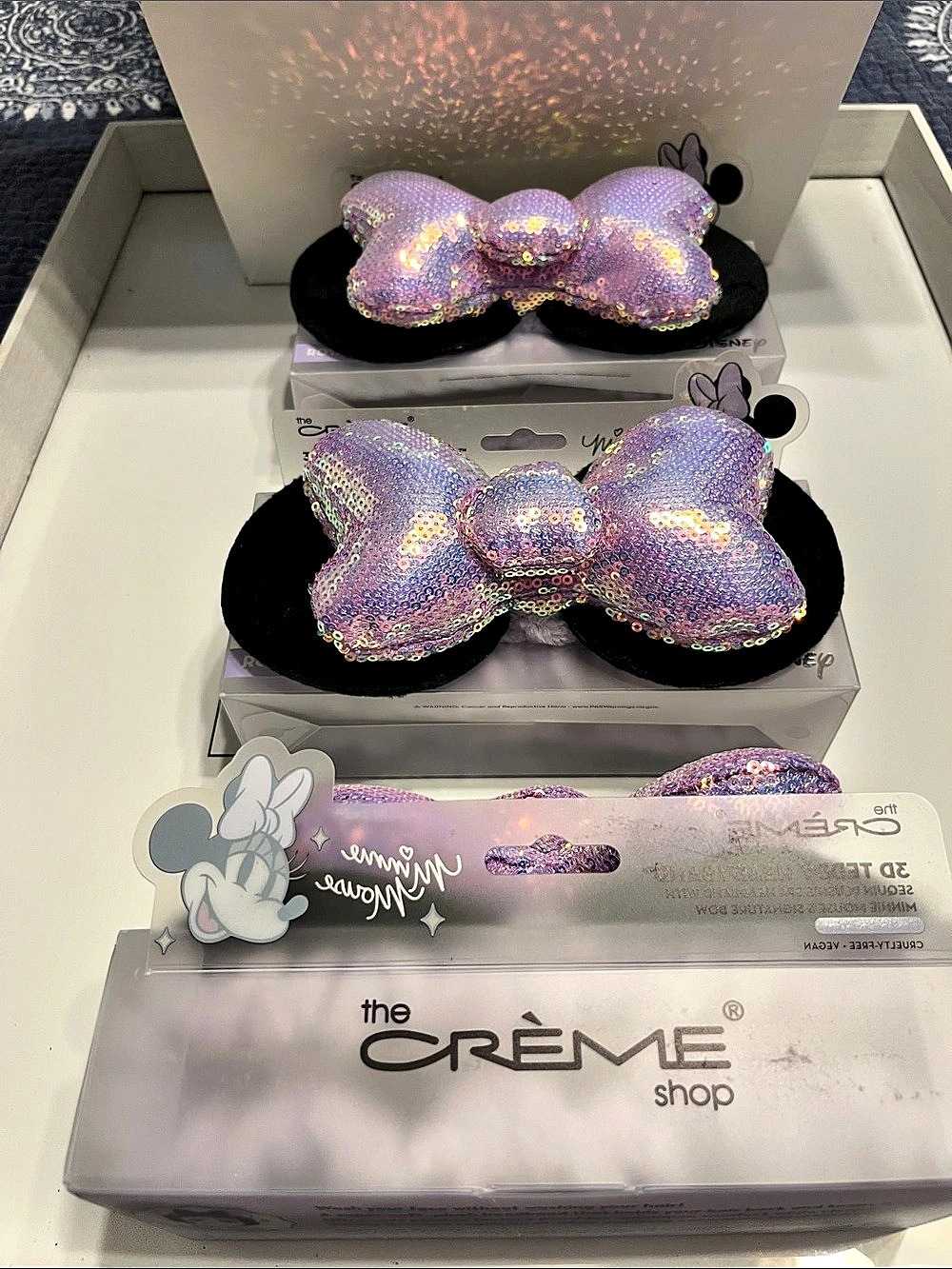 Bundle of 6 Crème Shop Disney x The Crème Shop 3D Teddy Headband Minnie Mouse Di